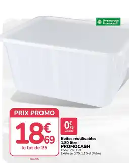 Promocash PROMOCASH Boîtes réutilisables offre
