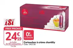 Promocash isi Cartouches à crème chantilly offre