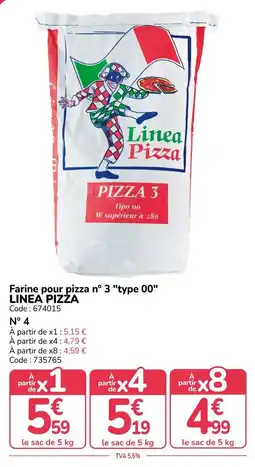 Promocash Linea Pizza Farine pour pizza n° 3 "type 00" offre