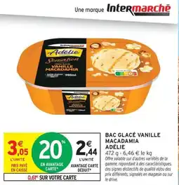 Intermarché Adélie BAC GLACÉ VANILLE offre