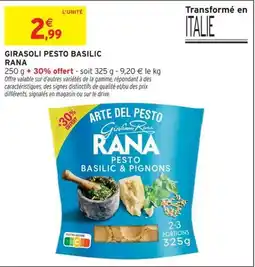 Intermarché RANA Pesto Basilic offre