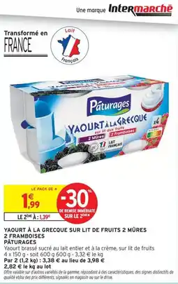 Intermarché Pâturages YAOURT À LA GRECQUE offre