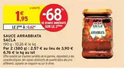 Intermarché Sacla Sauce arrabbiata offre