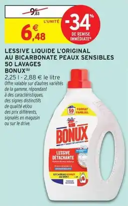 Intermarché Bonux Lessive liquide l'original offre