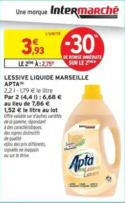 Intermarché Apta Lessive Liquide Marseille offre