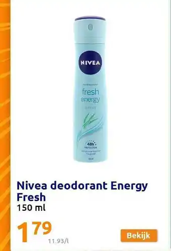 Action Nivea Deodorant Energy Fresh offre