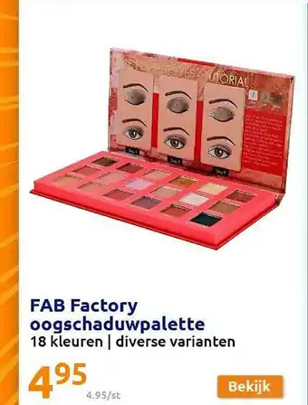 Action Fab Factory Oogschaduwpalette offre