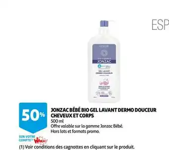 Auchan Jonzac Bébé Bio Gel Lavant Dermo Douceur Cheveux Et Corps offre