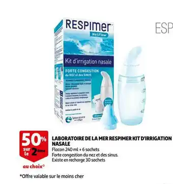 Auchan Laboratoire De La Mer Respimer Kit D'irrigation Nasale offre
