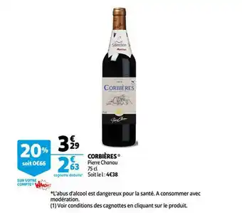 Auchan Corbières Pierre Chanau offre