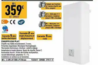 Brico Cash Chauffe-eau Plat offre