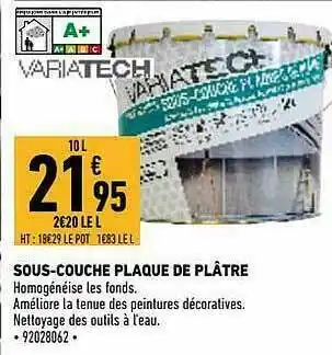Brico Cash Sous-couche Plaque De Plâtre offre