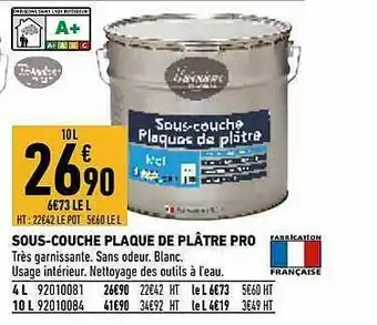 Brico Cash Sous-couche Plaque De Plâtre Pro offre