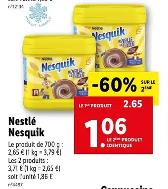 Lidl Nestlé nesquik offre