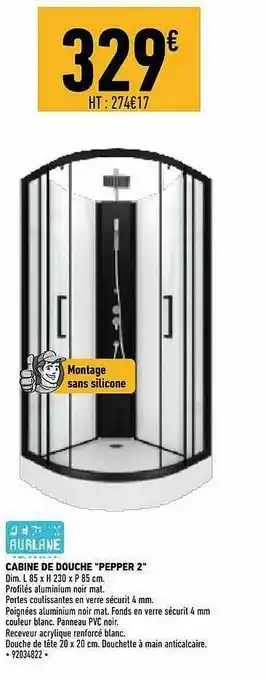 Brico Cash Cabine De Duche offre