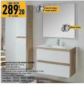 Brico Cash Meuble De Salle De Bains offre