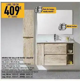 Brico Cash Meuble De Salle De Bains  offre