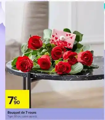 Carrefour Contact Bouquet De 7 Roses offre