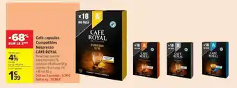 Café Capsules Compatibles Nespresso Café Royal