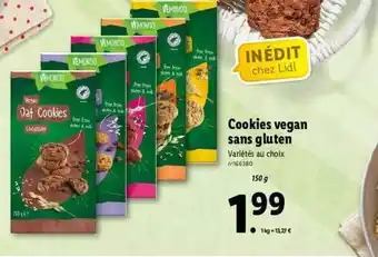 Lidl Cookies Vegan Sans Gluten offre