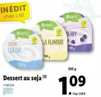 Lidl Dessert Au Soja offre