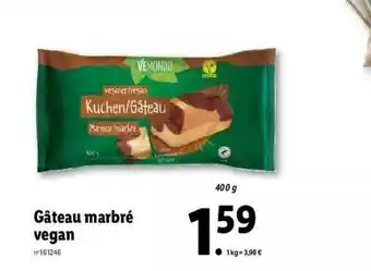 Lidl Gâteau Marbré Vegan offre