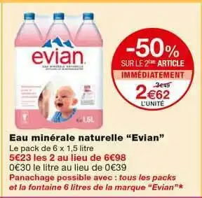 Monoprix Eau Minérale Naturelle offre