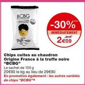 Monoprix Chips Cuites Au Chaudron Origine France à La Truffe Noire offre