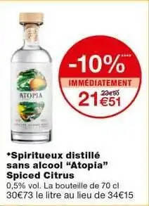 Spiritueux Distillé Sans Alcool