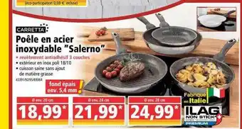 Norma Poêle En Acier Inoxydable Salerno offre