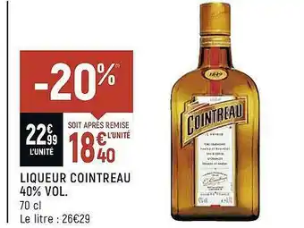 Spar Liqueur Cointreau 40% Vol. offre