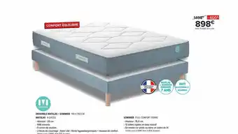 Gitem Ensemble Matelas + Sommier 140 X 190 Cm offre