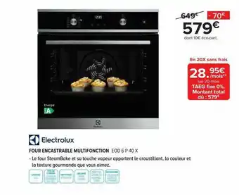 Four Encastrable Multifonction Electrolux