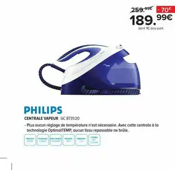 Gitem Centrale Vapeur Philips offre