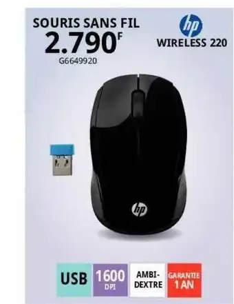 Souris Sans Fil Hp Wireless 220