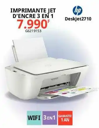 Imprimante Jet D'encre 3 En 1 Hp Deskjet2710