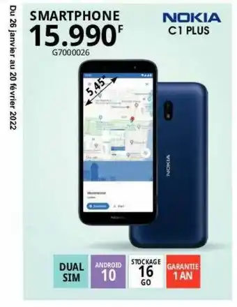 Gitem Smartphone Nokia C1 Plus offre