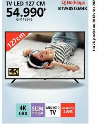 Gitem Tv Led 127 Cm Berklays offre