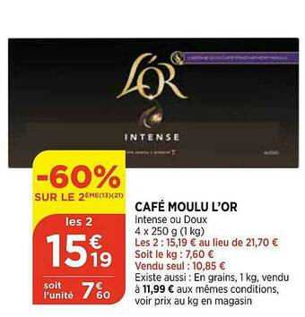 Maximarché Café Moulu L'or offre