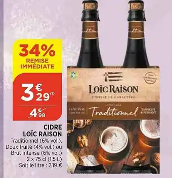 Maximarché Cidre Loïc Raison offre