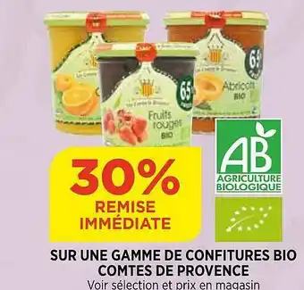 Maximarché Sur Une Gamme De Confitures Bio Comtes De Provence offre
