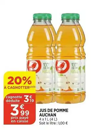 Maximarché Jus De Pomme Auchan offre