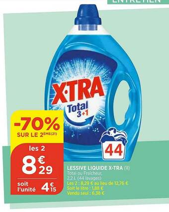 Maximarché Lessive Liquide X-tra offre