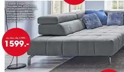 Möbel Martin Canapé d'angle Tissu steel offre