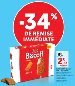Hyper U Lotus Biscoff sticks offre