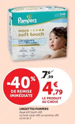 Super U Pampers Lingettes offre