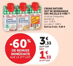 Super U Elle & Vire Crème Entière offre