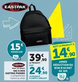 Hyper U EASTPAK SAC À DOS PADDLED offre