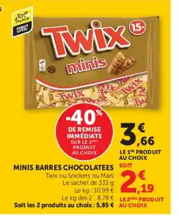 Super U Twix minis offre