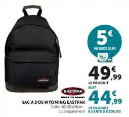 Hyper U EASTPAK SAC À DOS WYOMING offre